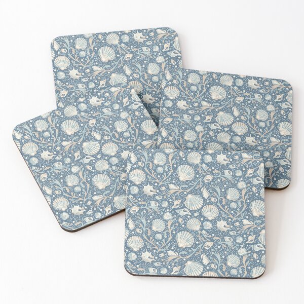 Item preview, Bohemian Seashells - Admiral Blue designed and sold by appleyards.