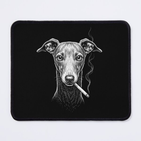 Item preview, Funny Italian Greyhound Smoking Meme Dog Owner designed and sold by DoodleTortle.