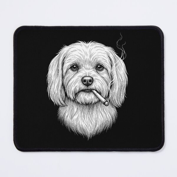 Item preview, Funny Maltese Smoking Meme Dog Owner designed and sold by DoodleTortle.