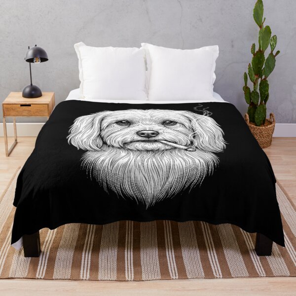 Item preview, Funny Maltese Smoking Meme Dog Owner designed and sold by DoodleTortle.