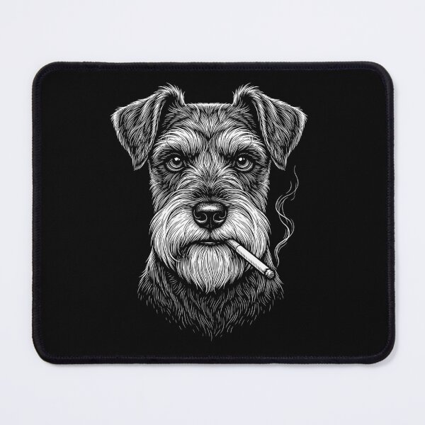 Item preview, Funny Miniature Schnauzer Smoking Meme Dog Owner designed and sold by DoodleTortle.