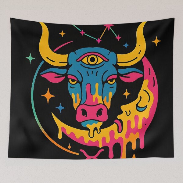 Item preview, Retro Taurus with third eye  designed and sold by Karma&Tao.