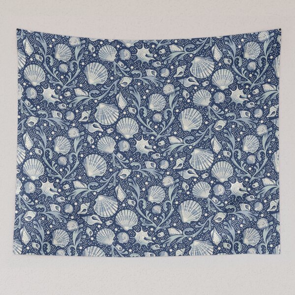 Item preview, Bohemian Seashells - Classic Navy designed and sold by appleyards.
