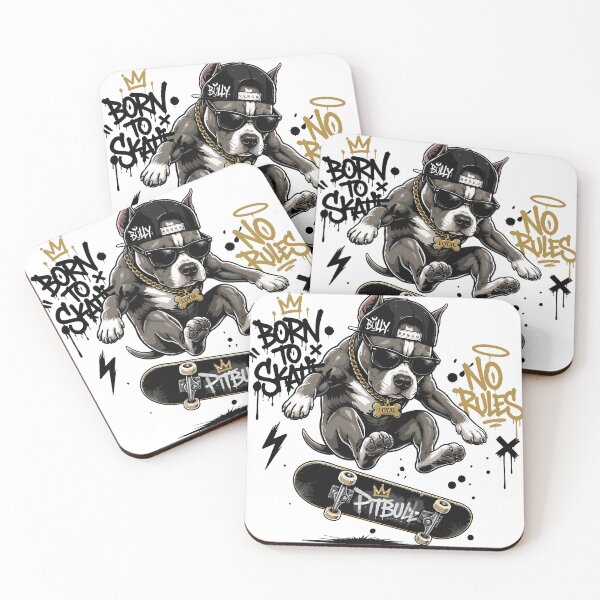 Item preview, Funny Pitbull Skateboard Streetwear Design | Cool Bully Dog Graphic designed and sold by rich4Design.