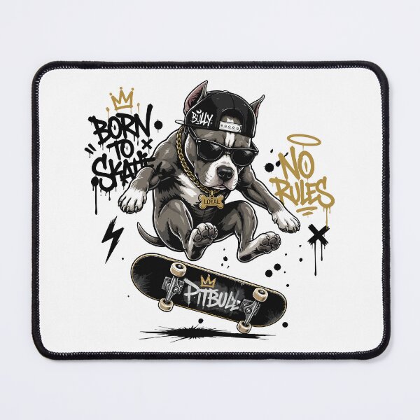Item preview, Funny Pitbull Skateboard Streetwear Design | Cool Bully Dog Graphic designed and sold by rich4Design.