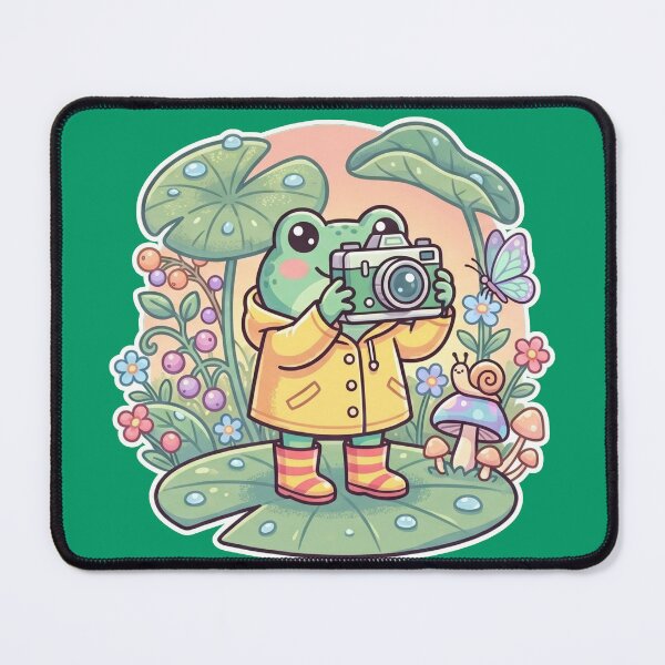 Item preview, Nature Photographer Frog – Cute Adventure Cartoon Forest Aesthetic Pastel designed and sold by ArtsyExplorer.