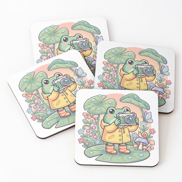 Item preview, Nature Photographer Frog – Cute Adventure Cartoon Forest Aesthetic Pastel designed and sold by ArtsyExplorer.
