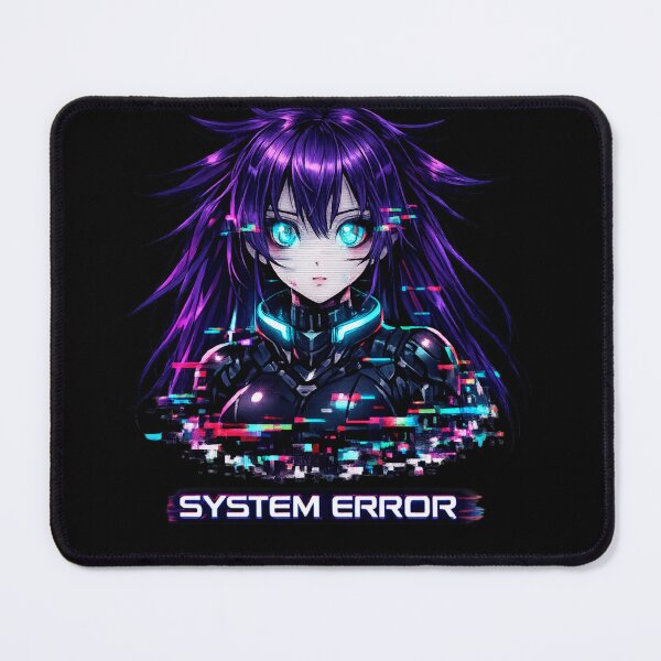 Item preview, SYSTEM ERROR Glitch Anime Girl Cyberpunk Waifu Neon RGB Streetwear Design designed and sold by OFFLINE FOREVER™ オフライン.