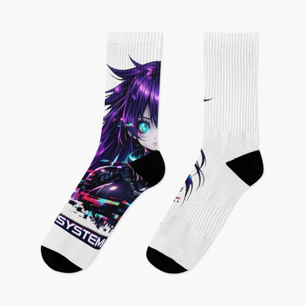 Item preview, SYSTEM ERROR Glitch Anime Girl Cyberpunk Waifu Neon RGB Streetwear Design designed and sold by OFFLINE FOREVER™ オフライン.