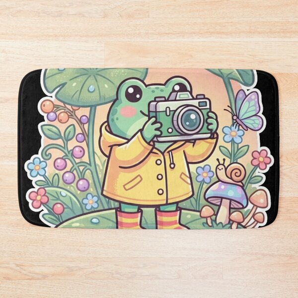 Item preview, Nature Photographer Frog – Cute Adventure Cartoon Forest Aesthetic Pastel designed and sold by ArtsyExplorer.