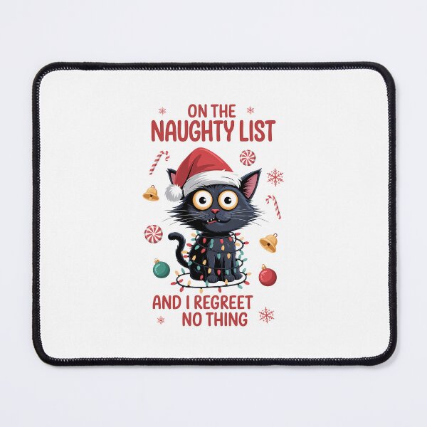 Item preview, Christmas in July Black Cat Santa on the Naughty designed and sold by SapfireStuArt.