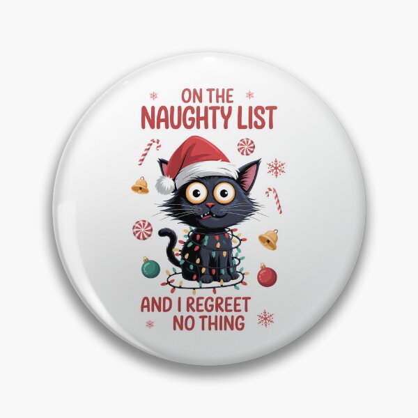 Item preview, Christmas in July Black Cat Santa on the Naughty designed and sold by SapfireStuArt.