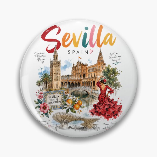 Item preview, Colorful Sevilla Vibes – Spain Travel Art designed and sold by Countries&Cities Shop.