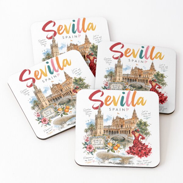 Item preview, Colorful Sevilla Vibes – Spain Travel Art designed and sold by Countries&Cities Shop.