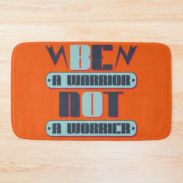 Item preview, Be A Warrior Not A Worrier Bold Retro Motivational Mental Health Typography Art designed and sold by DERA RAY.