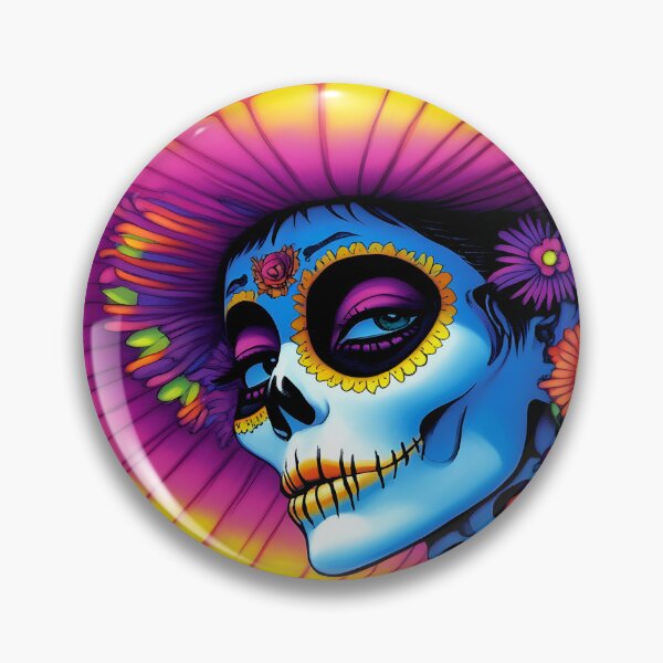 Item preview, Vibrant Day of the Dead Skeleton in Floral Hat designed and sold by Artessie.