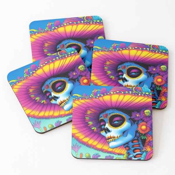 Item preview, Vibrant Day of the Dead Skeleton in Floral Hat designed and sold by Artessie.