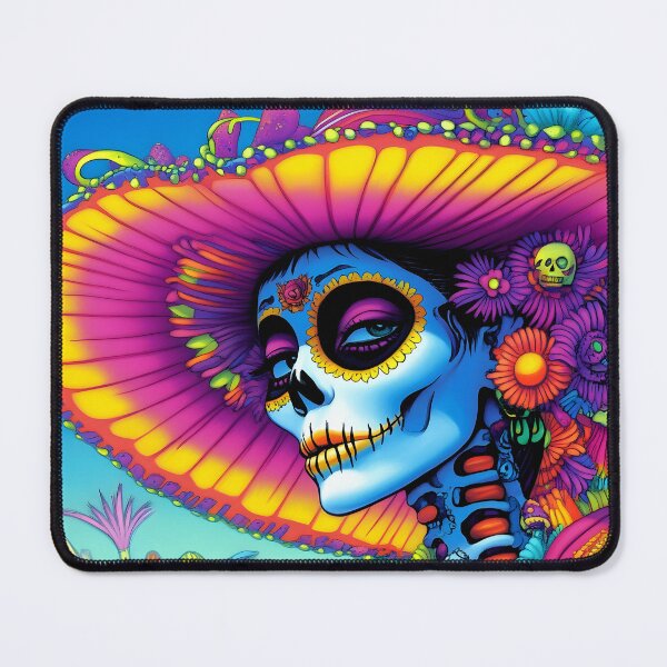 Item preview, Vibrant Day of the Dead Skeleton in Floral Hat designed and sold by Artessie.