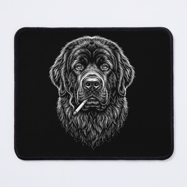 Item preview, Funny Newfoundland Smoking Meme Dog Owner designed and sold by DoodleTortle.