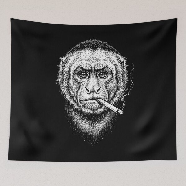 Item preview, Funny Monkey Smoking Meme Animal Lover designed and sold by DoodleTortle.