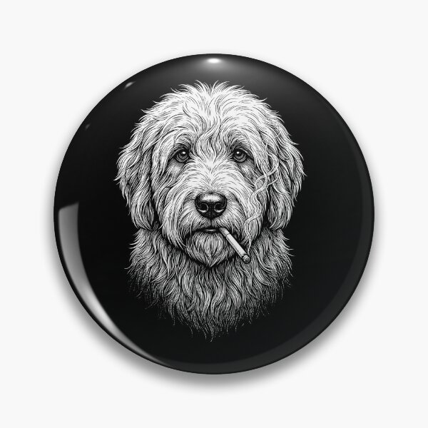 Item preview, Funny Old English Sheepdog Smoking Meme Dog Owner designed and sold by DoodleTortle.