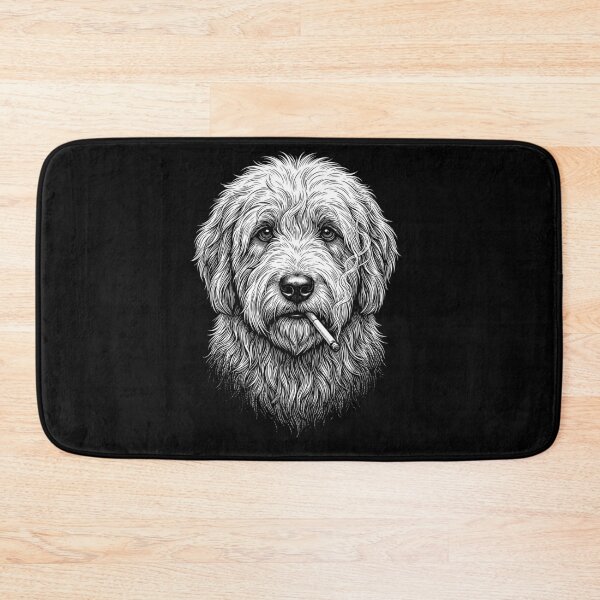Item preview, Funny Old English Sheepdog Smoking Meme Dog Owner designed and sold by DoodleTortle.