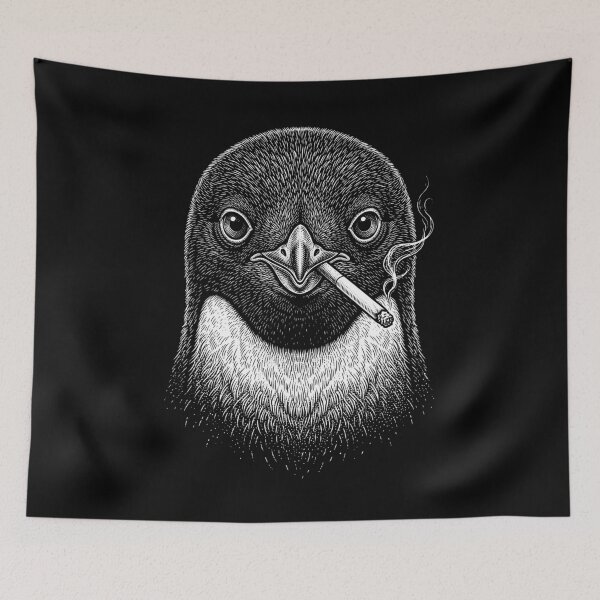 Item preview, Funny Penguin Smoking Meme Animal Lover designed and sold by DoodleTortle.