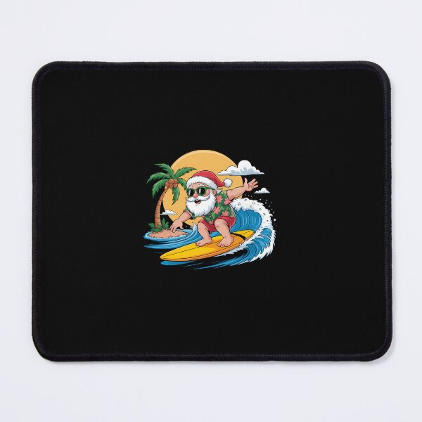 Item preview, Christmas in July Santa Surfing Summer Aloha Hawaiian designed and sold by SapfireStuArt.