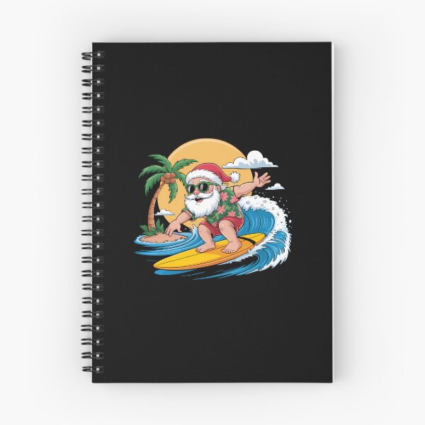 Item preview, Christmas in July  Santa Surfing Summer Aloha Hawaiian designed and sold by SapfireStuArt.
