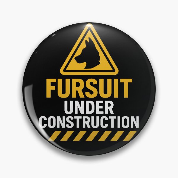 Item preview, Furry Under Construction Animal Fursona Sign designed and sold by BlueBullBazaar.