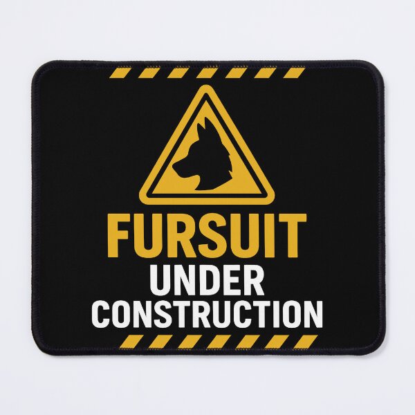 Item preview, Furry Under Construction Animal Fursona Sign designed and sold by BlueBullBazaar.
