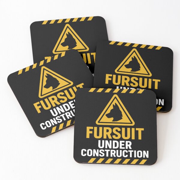 Item preview, Furry Under Construction Animal Fursona Sign designed and sold by BlueBullBazaar.