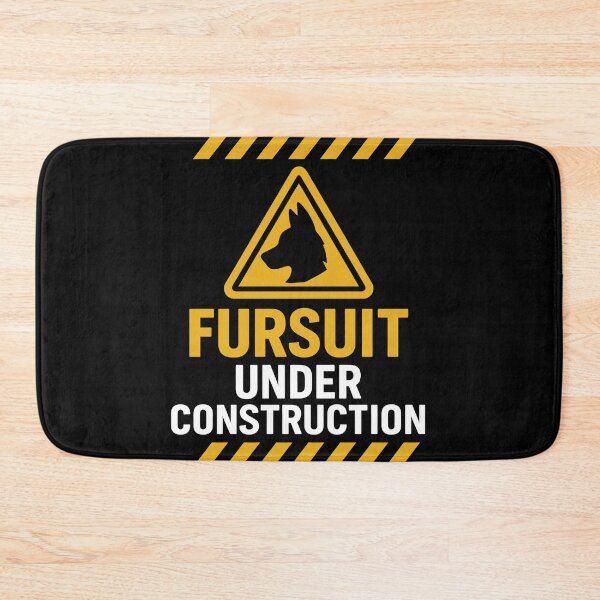 Item preview, Furry Under Construction Animal Fursona Sign designed and sold by BlueBullBazaar.