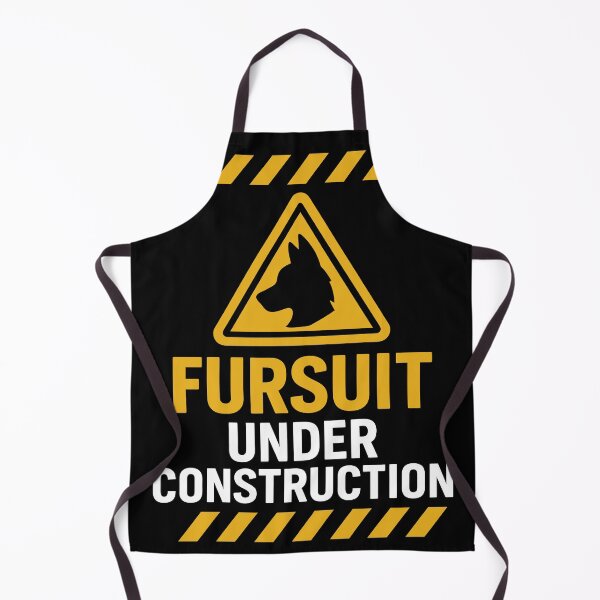 Item preview, Furry Under Construction Animal Fursona Sign designed and sold by BlueBullBazaar.