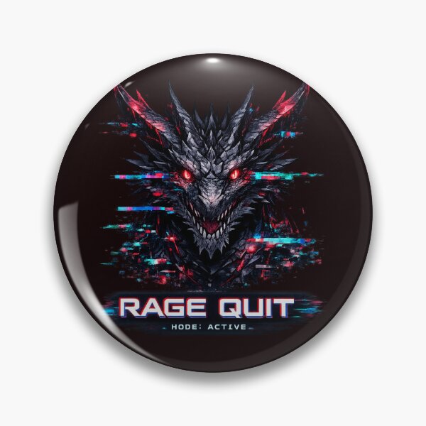 Item preview, RAGE QUIT Glitch Dragon Cyberpunk Neon Gamer Anime Streetwear Design designed and sold by OFFLINE FOREVER™ オフライン.
