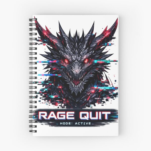 Item preview, RAGE QUIT Glitch Dragon Cyberpunk Neon Gamer Anime Streetwear Design designed and sold by OFFLINE FOREVER™ オフライン.