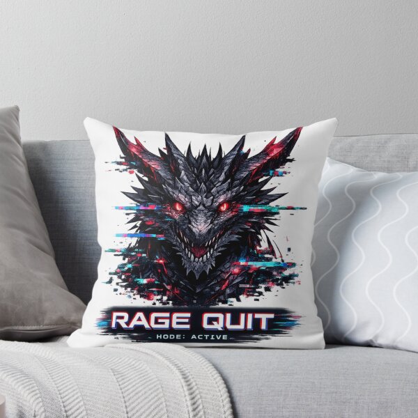 Item preview, RAGE QUIT Glitch Dragon Cyberpunk Neon Gamer Anime Streetwear Design designed and sold by OFFLINE FOREVER™ オフライン.