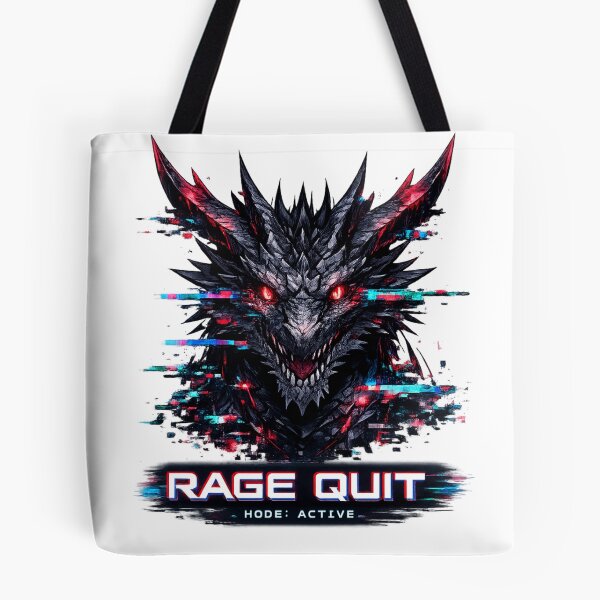 Item preview, RAGE QUIT Glitch Dragon Cyberpunk Neon Gamer Anime Streetwear Design designed and sold by OFFLINE FOREVER™ オフライン.