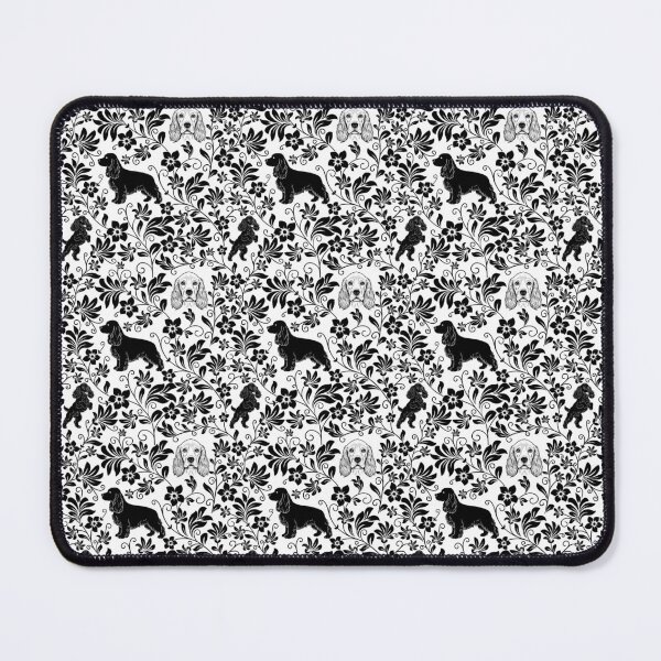 Item preview, Cocker Spaniel Floral Silhouette Pattern | Elegant Spaniel Dog Design designed and sold by WildLakePatterns.