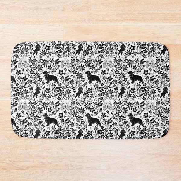 Item preview, Cocker Spaniel Floral Silhouette Pattern | Elegant Spaniel Dog Design designed and sold by WildLakePatterns.