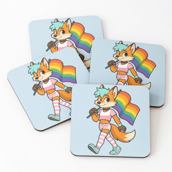 Item preview, Furry Femboy Fox Pride Flag March designed and sold by BlueBullBazaar.