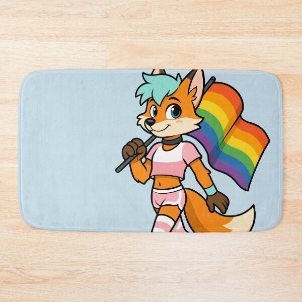 Item preview, Furry Femboy Fox Pride Flag March designed and sold by BlueBullBazaar.