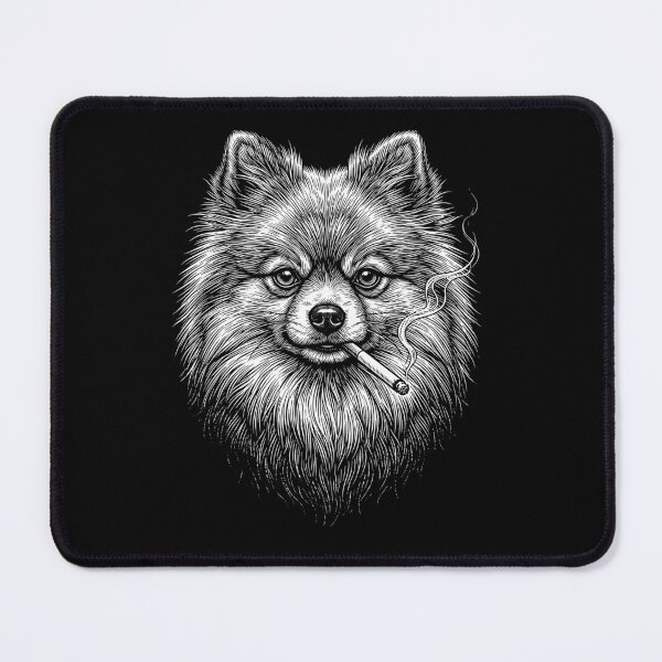 Item preview, Funny Pomeranian Smoking Meme Dog Owner designed and sold by DoodleTortle.