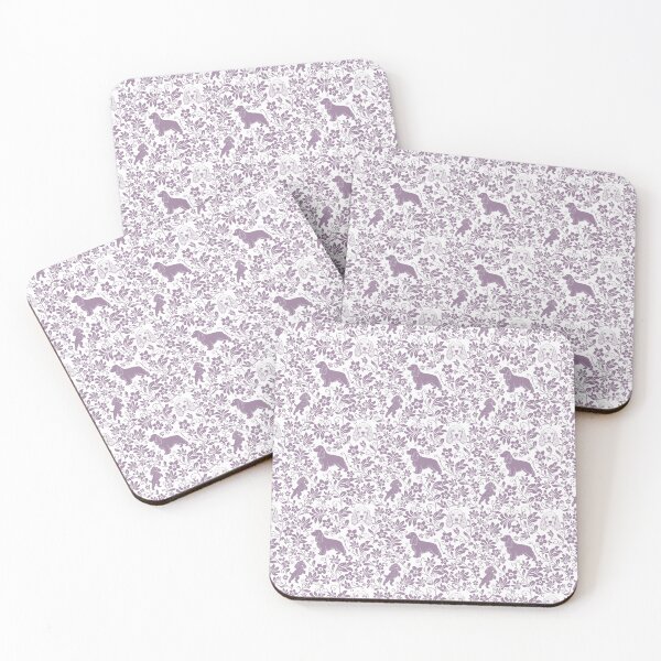Item preview, Cocker Spaniel Floral Silhouette Pattern | Elegant Spaniel Dog Design in Lavender designed and sold by WildLakePatterns.