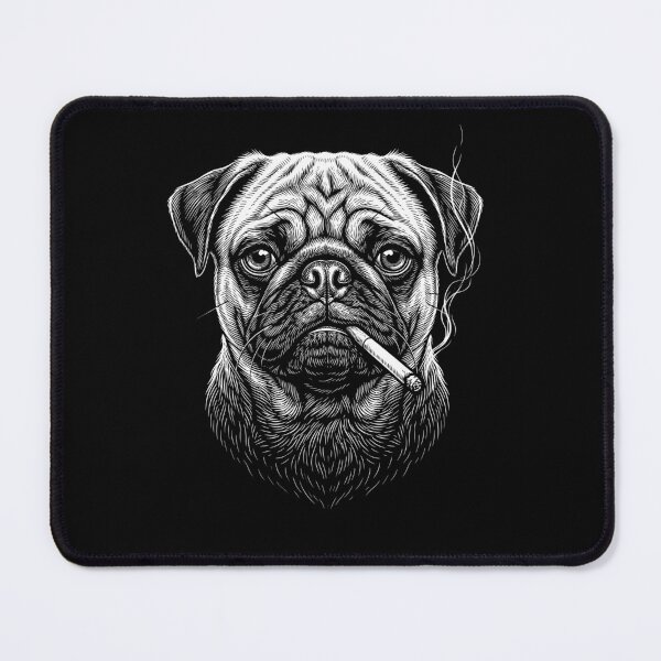 Item preview, Funny Pug Smoking Meme Dog Owner designed and sold by DoodleTortle.