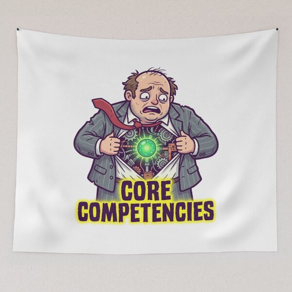 Item preview, Core Competencies | Corporate Brainrot Horror designed and sold by SignalStatic.