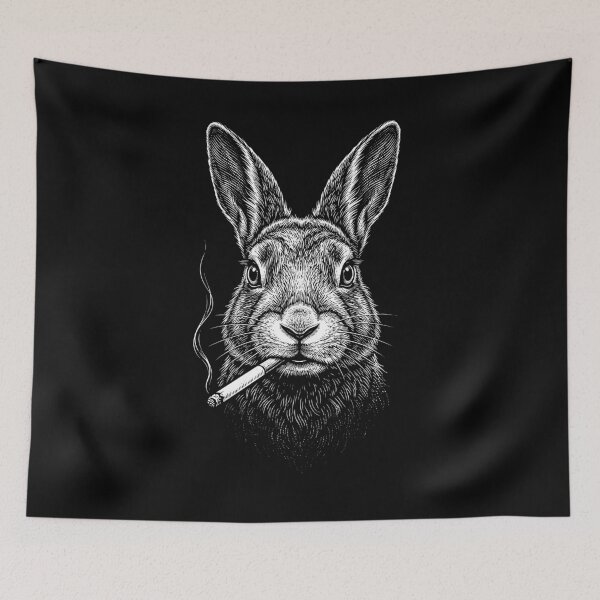 Item preview, Funny Rabbit Smoking Meme Animal Lover designed and sold by DoodleTortle.