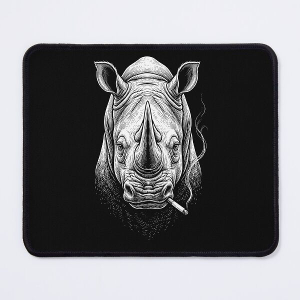 Item preview, Funny Rhino Smoking Meme Animal Lover designed and sold by DoodleTortle.