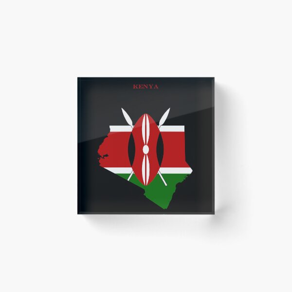 Item preview, Kenya Map Flag Silhouette Africa Travel Pride Gift designed and sold by NTGUILTY.