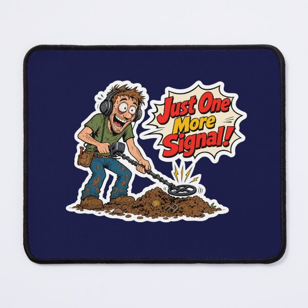 Item preview, Just One More Signal - Funny Metal Detecting & Dirt Fishing Humor designed and sold by quackynaut.